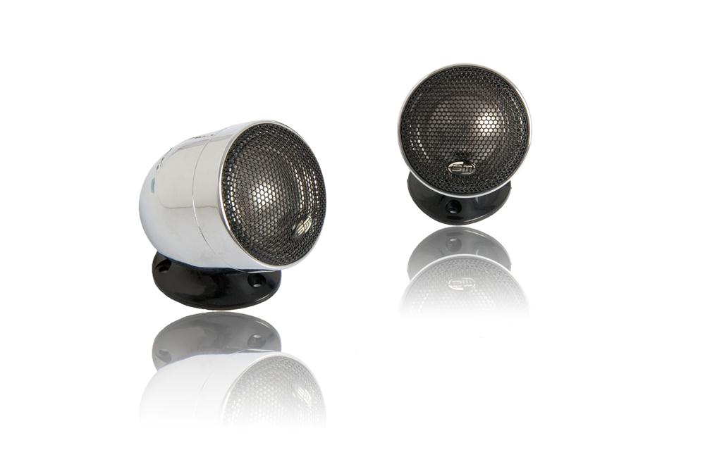 Boschmann 1" 200 Watt Chrome Tweeters Pair tweeter,tweeters,dome